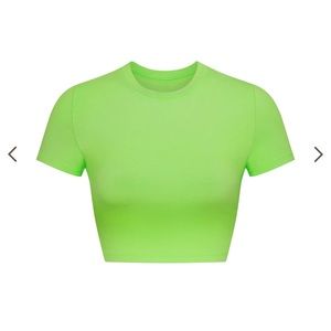 SKIMS Cotton Jersey Super Cropped T-Shirt